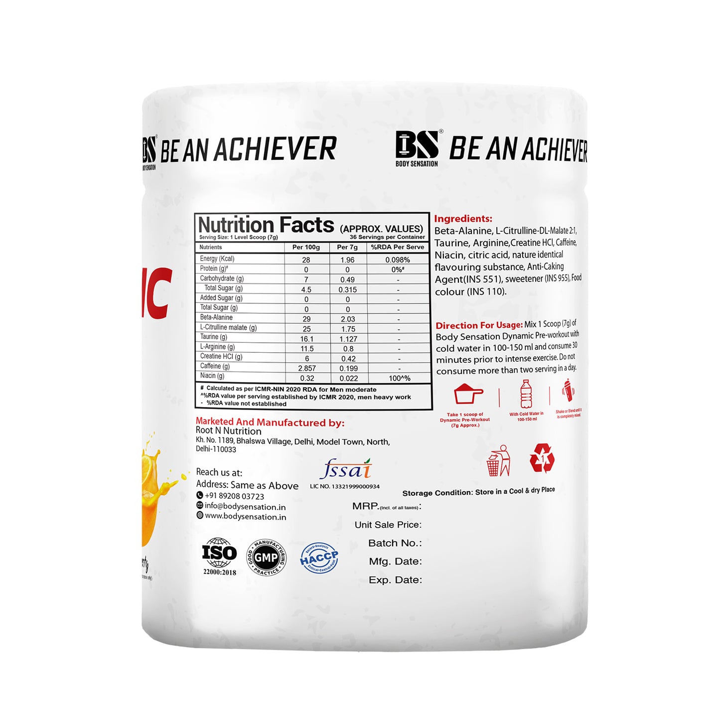 Elite Dynamic Pre Workout