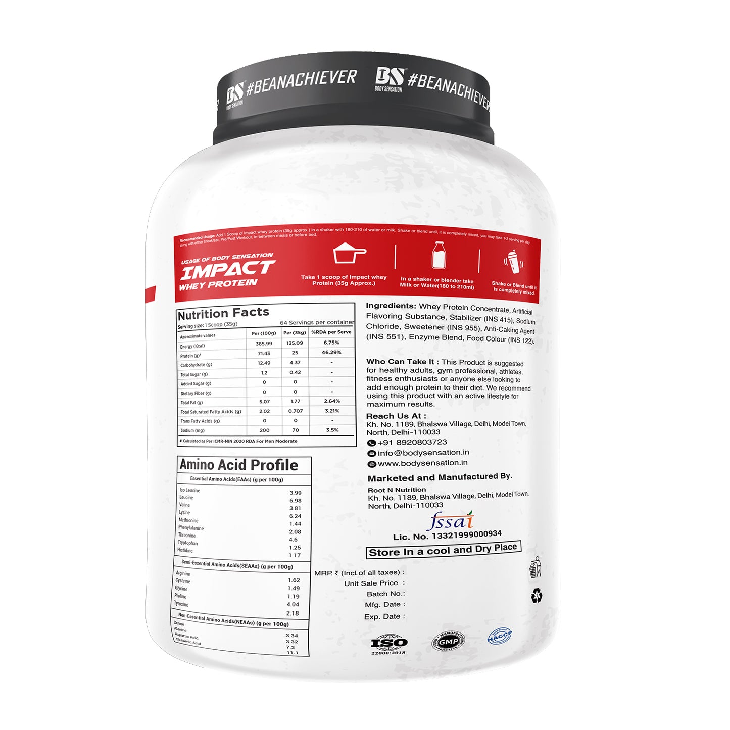 Elite Impact Whey Protein 2.25 Kg
