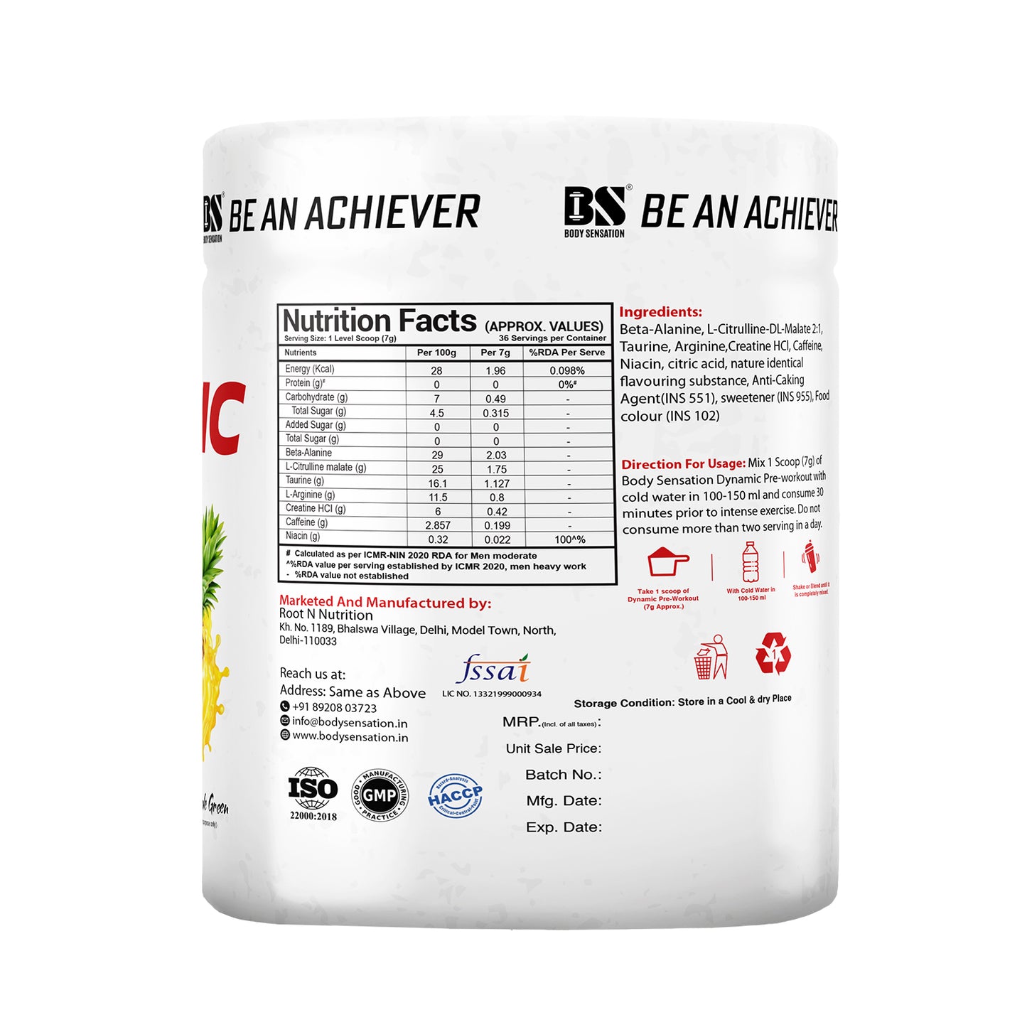 Elite Dynamic Pre Workout
