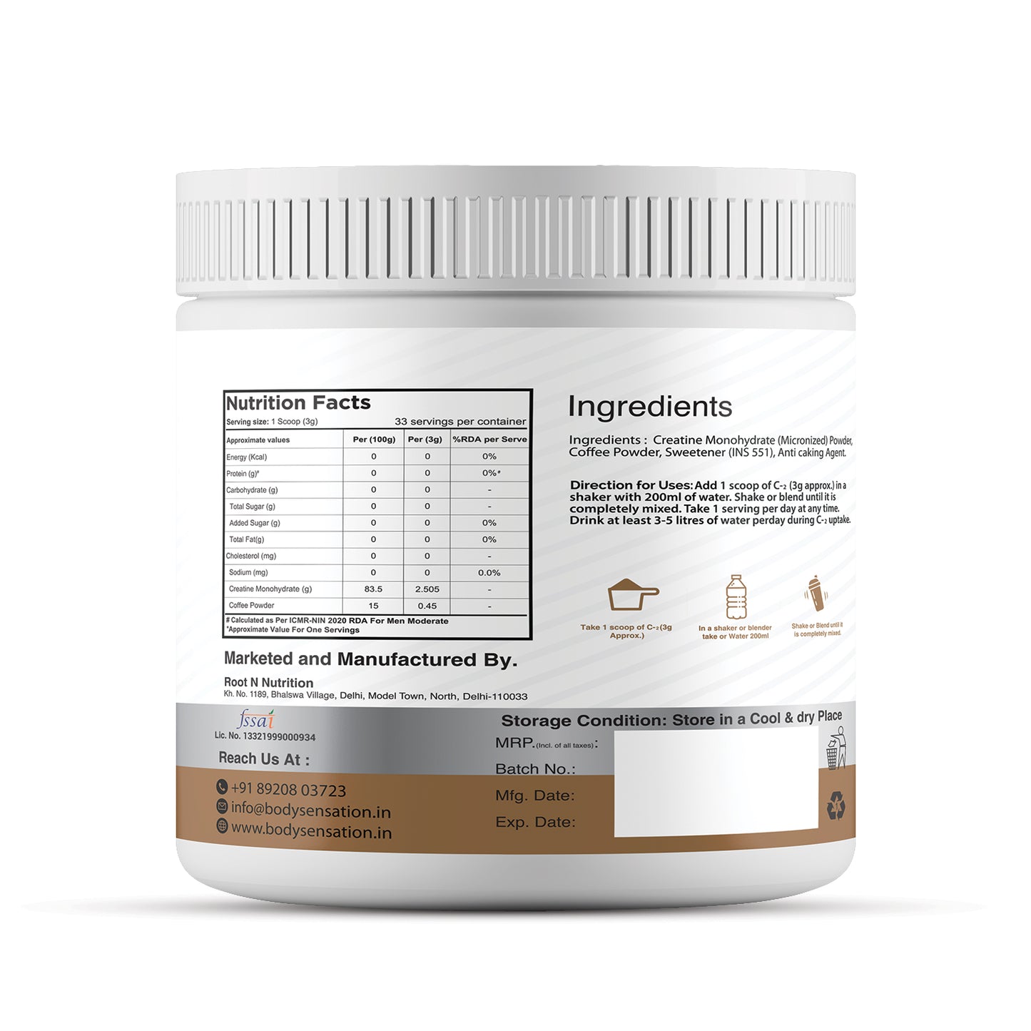 CREA - NRG Micronized  Creatine - 100g